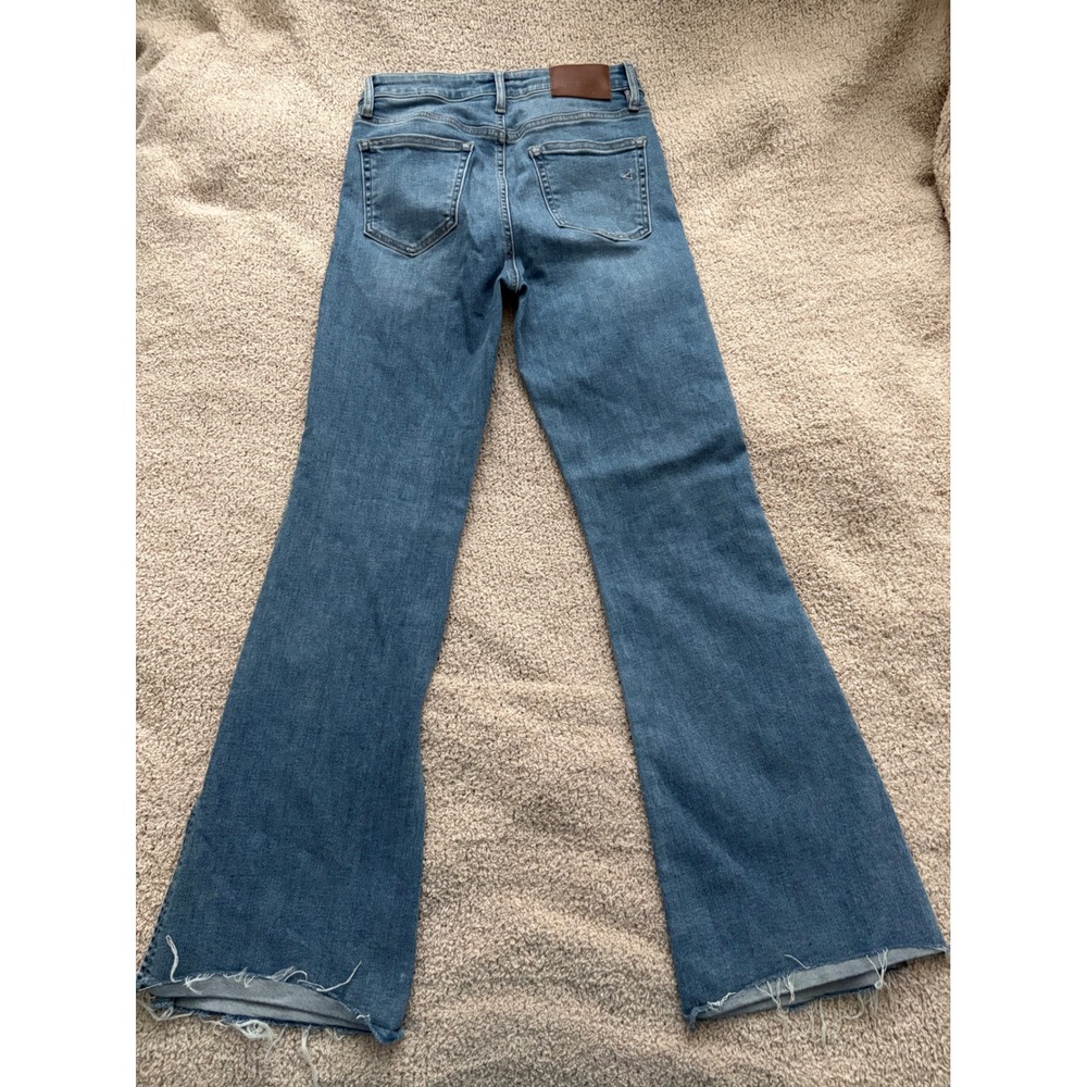 Hidden Los Angeles High Rise Flare Jeans Side Slit Raw Hem HD3148-MD Blue 28 - Picture 10 of 10